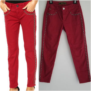 Colcci Womans Skinny Pants Sz 8 Red (29x35")